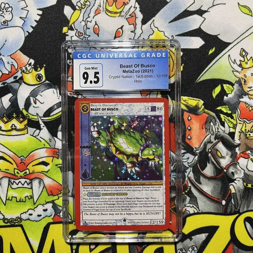 Metazoo Beast Of Busco Gem Mint 9.5 CGC Full Holo Cryptid Nation 1st Edition
